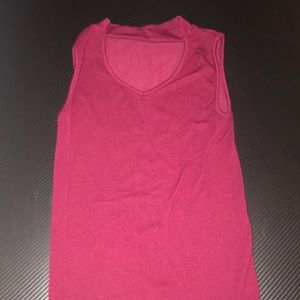 Burgundy Choker Tight and Stretchy Top